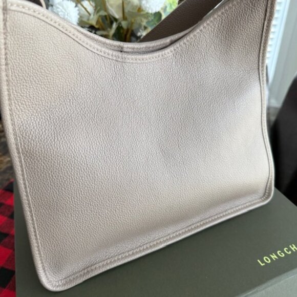 Longchamp Hobo Bag M LE FOULONNÉ Turtledove - Picture 16 of 16